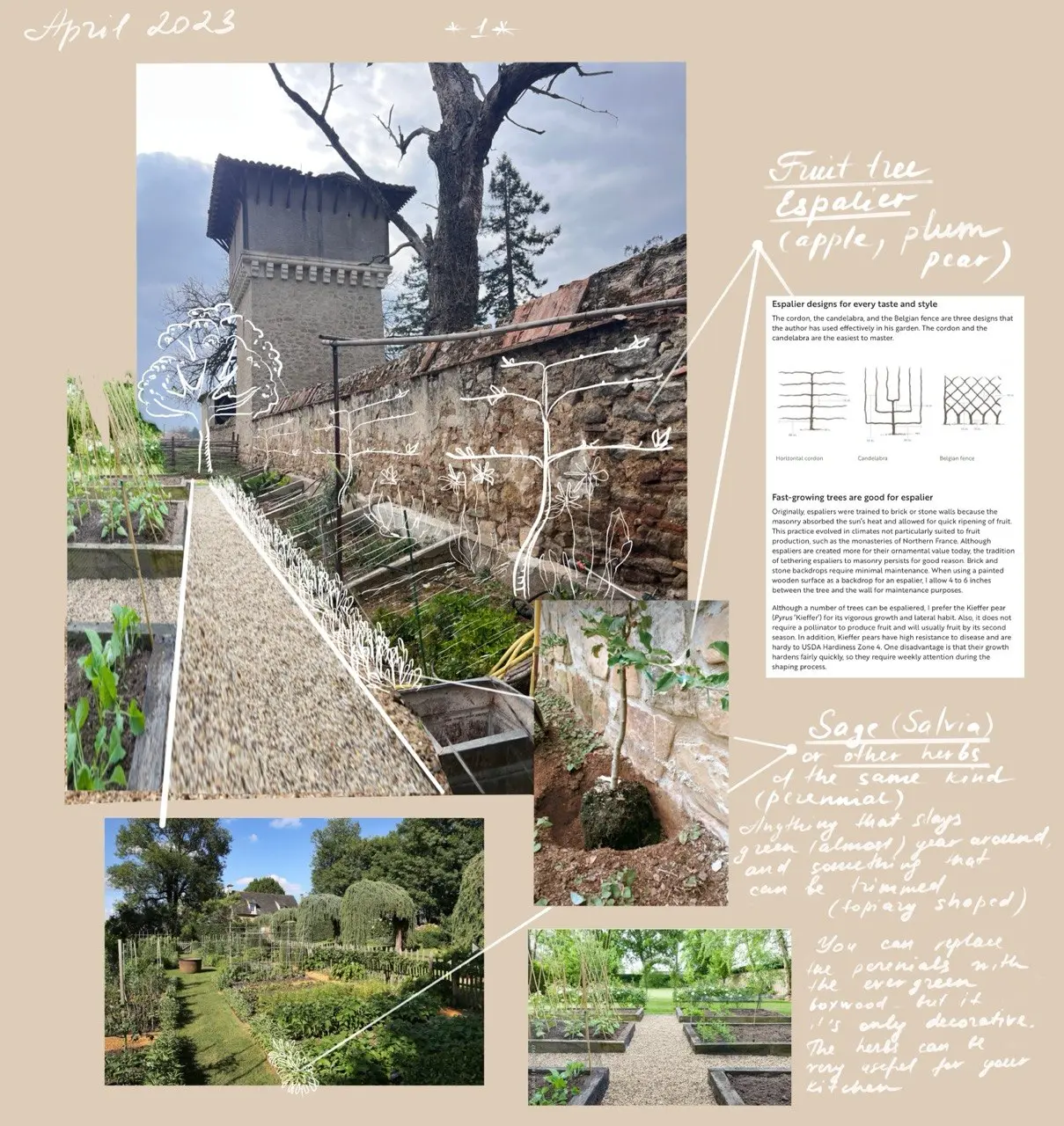 Historic Estate Garden — Landscape concept, Southwest France