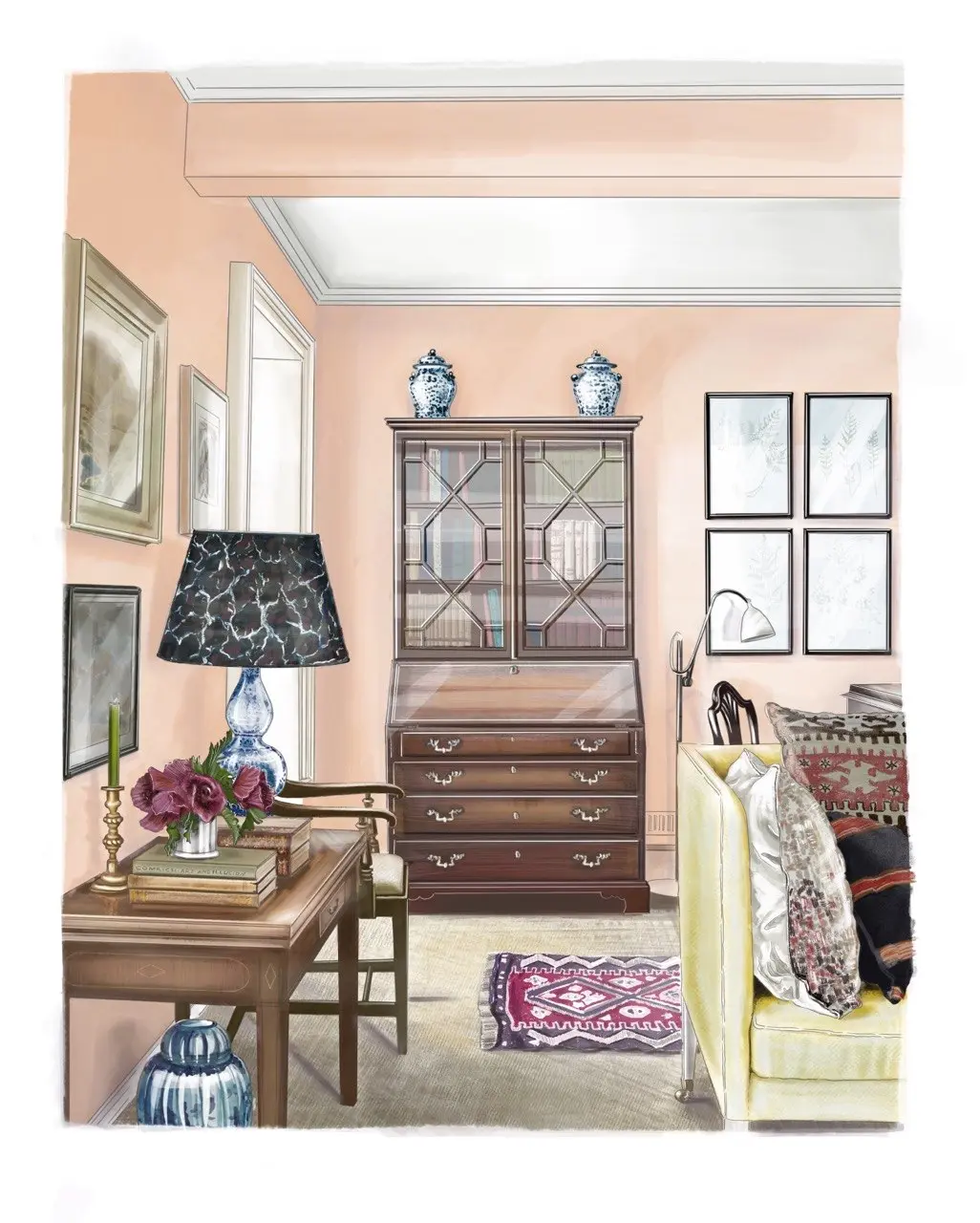Independent interior visual study after Ben Pentreath