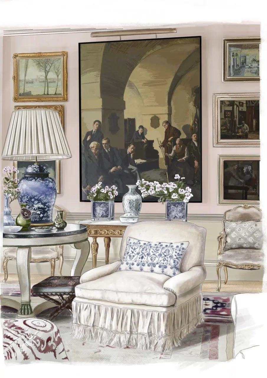Independent interior visual study after Penny Morrison